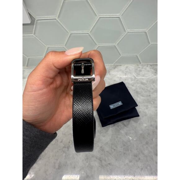 Authentic Prada Saffiano Leather Wrap Bracelet - Centurian Gift - Picture 2 of 5